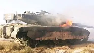قسام یک تانک مرکاوای اسرائیلی را شکار کرد