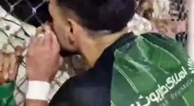 شادی عاشقانه ستاره خیبر با همسرش بعد از شکست پرسپولیس/ویدیو