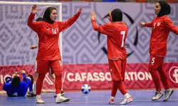 لحظه سوت پایان بازی و شادی ملی‌پوشان زن فوتسال کشورمان پس از کسب سهمیه جام جهانی + فیلم