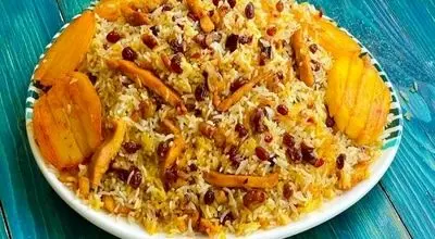 طرز تهیه گردو پلو با مرغ