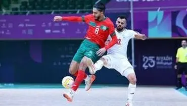 تیم ملی فوتسال ایران برابر مراکش متوقف شد