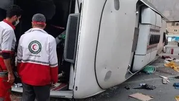 حادثه واژگونی اتوبوس در هراز؛ توضیحات پلیس راه