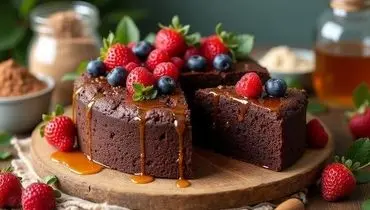 طرز تهیه کیک شکلاتی رژیمی با عسل ؛ کیکی برای شب های پاییز
