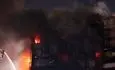 لحظه سوختن یک برج مسکونی در سئول+ فیلم