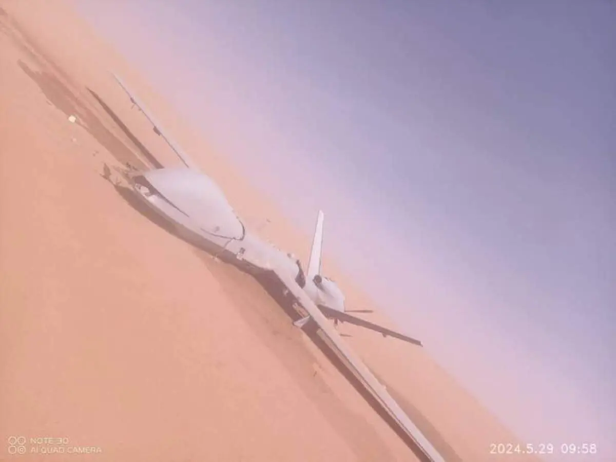 سقوط پهپاد MQ-9 آمریکایی در یمن+ فیلم