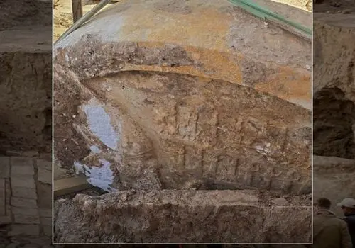 کشف یک کتیبه سنگی در دبیرستانی در تهران