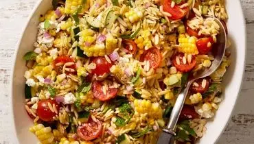 شام امشب با من: طرز تهیه سالاد پاستا ریزونی؛ یک سالاد متفاوت و خوشمزه