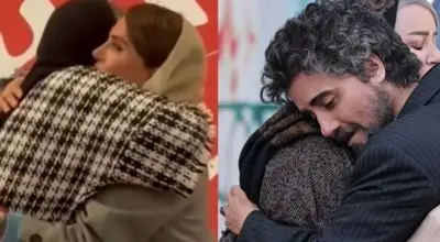 عکس های جذابی که الناز شاکردوست منتشر کرد؛ من و خانومی در اکران «کج پیله»