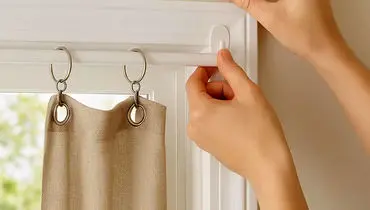 نصب پرده بدون چوب پرده؛ راهکارهایی کاربردی برای دکوراسیون شیک منزل+ عکس