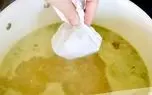 گرفتن روغن اضافی غذا با یخ گرفتن روغن اضافی غذا با یخ