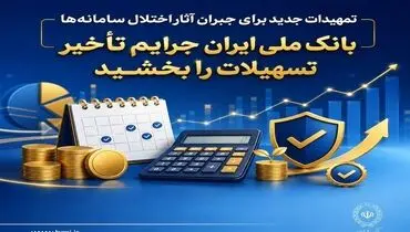 تمهیدات جدید برای جبران آثار اختلال سامانه‌ها/ بانک ملی ایران جرایم تأخیر تسهیلات را بخشید