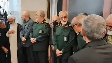 حضور فرمانده‌ کل سپاه در مراسم چهلم سرلشکر سلامی+فیلم