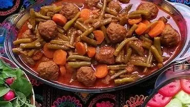 خورش لوبیا سبز با مرغ + طرز تهیه 