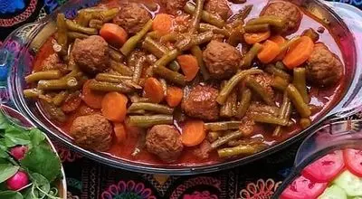 خورش لوبیا سبز با مرغ + طرز تهیه 