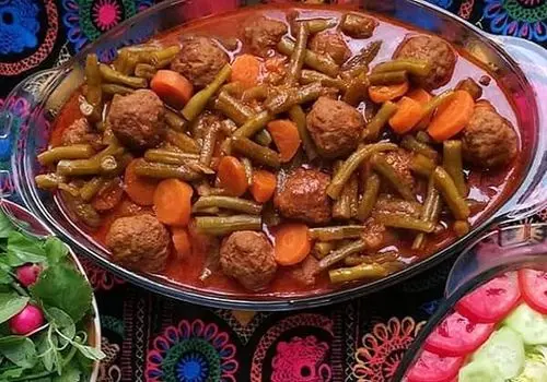 خورش لوبیا سبز با مرغ + طرز تهیه 