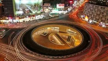 دیوارنگاره جدید میدان ولیعصر به مناسبت عید فطر رونمایی شد + عکس