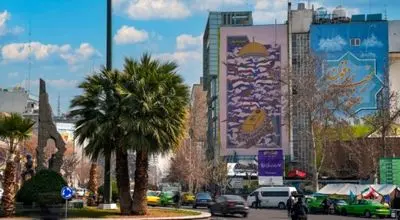 رونمایی از دیوارنگاره میدان فلسطین + عکس