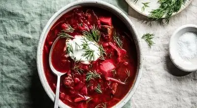 طرز تهیه سوپ برش روسی خوشمزه