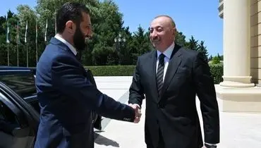استقبال گرم علی‌اف از الجولانی+ تصاویر 