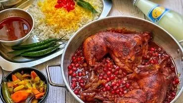 طرز تهیه مرغ ناردونی یا خورش ناردون ویژه شب یلدا + فیلم