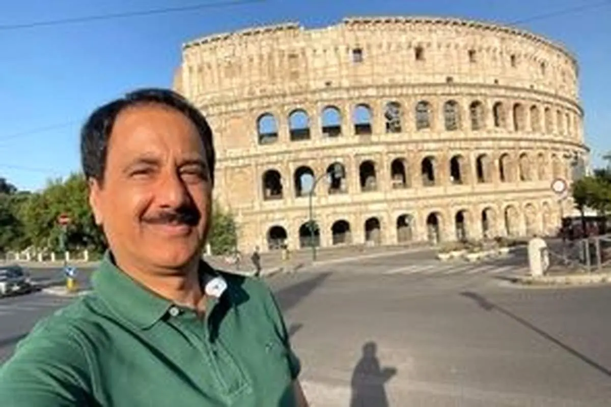 قاب دو نفره حمید معصومی‌نژاد و پدر ۹۳ ساله‌اش