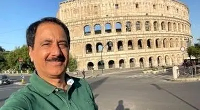 قاب دو نفره حمید معصومی‌نژاد و پدر ۹۳ ساله‌اش