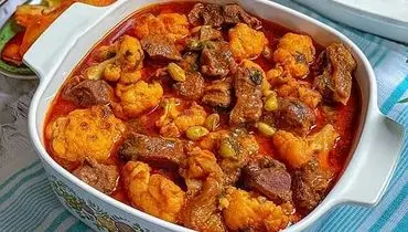 طرز تهیه خورش گل کلم در سه سوت 