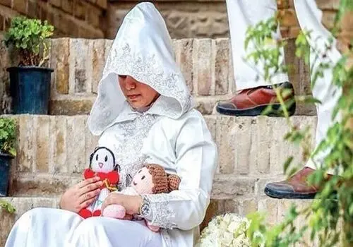 ازدواج غم‌انگیز داماد 37 ساله با عروس 9 ساله + فیلم