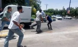 درگیری موافق و مخالفان احسان حدادی مقابل وزارت ورزش و جوانان + فیلم

