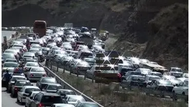 ترافیک سنگین در محورهای خروجی تهران به شمال