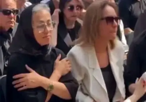 حضور امین حیایی و پژمان بازغی در وداع با اکبر عبدی