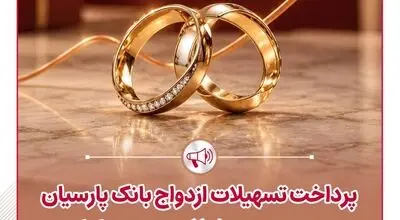 پرداخت تسهیلات ازدواج بانک پارسیان به حدود 11 هزار و 500 عروس و داماد در نیمه نخست سال 1405