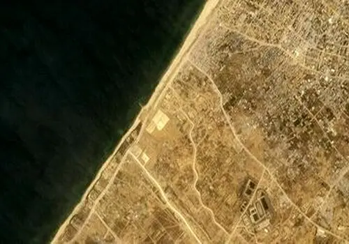 تصاویر اولیه آمریکا از اسکله موقت در سواحل غزه