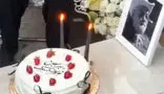 تصاویری از تولد مرحوم اکبر عبدی بر سر مزارش/ویدیو 