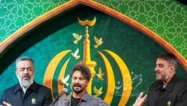 بوسه خواننده پاپ بر کتف محمود کریمی