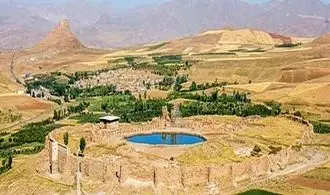 عکس: نمای هوایی زیبا از تخت سلیمان