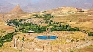 عکس: نمای هوایی زیبا از تخت سلیمان