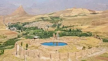 عکس: نمای هوایی زیبا از تخت سلیمان