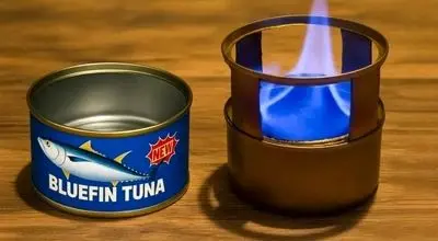 آموزش گام به گام ساخت شمع اضطراری با قوطی تن ماهی