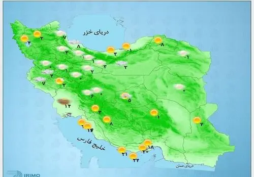 روند تدریجی کاهش دما از چهارشنبه