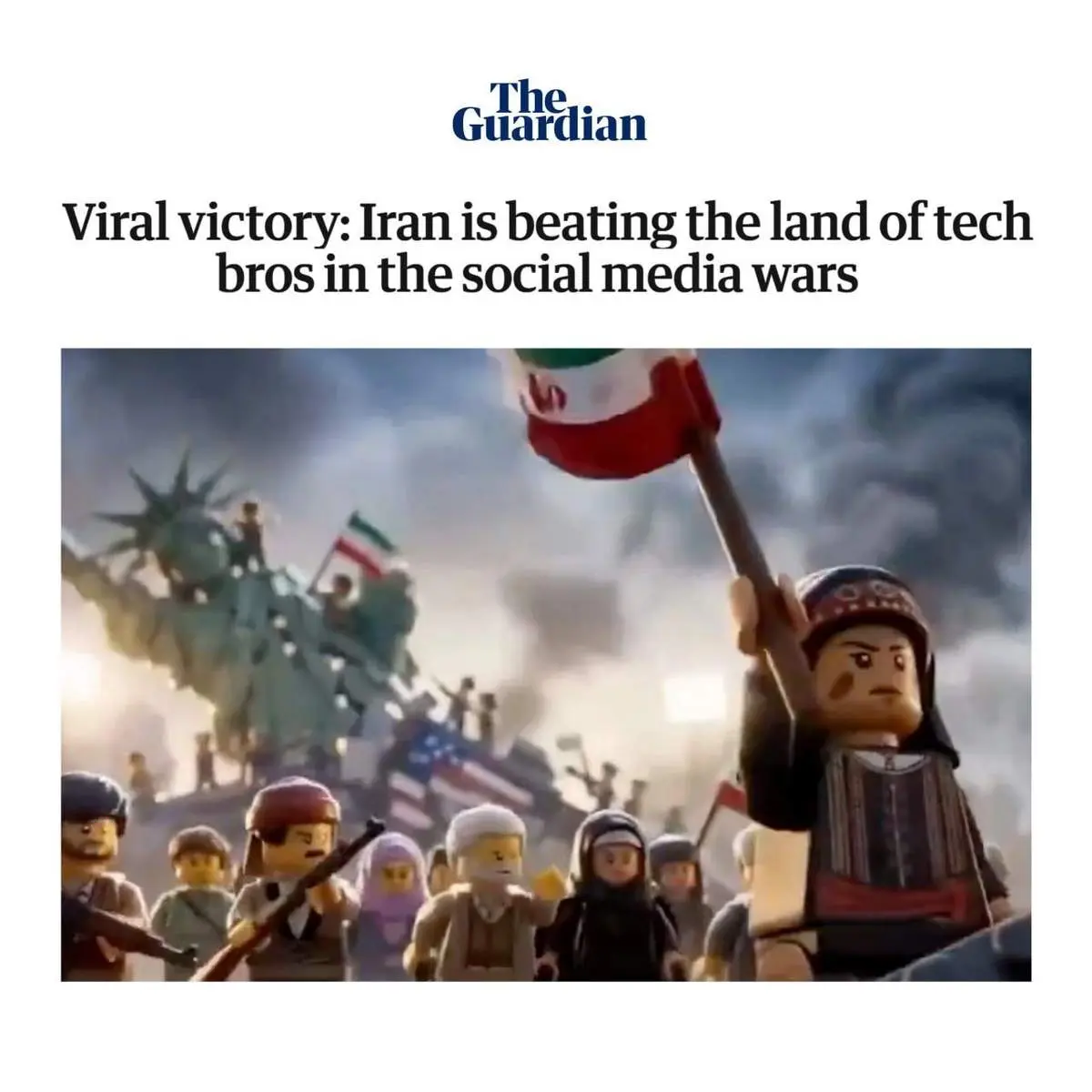 گاردین: ایران با فتح فضای مجازی توانست در جنگ رسانه‌های اجتماعی مهد تکنولوژی‌ را به زانو درآورد