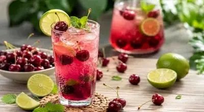 طرز تهیه  لایم چری آلبالو به سبک کافی‌شاپی
