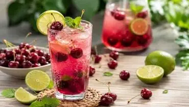 طرز تهیه  لایم چری آلبالو به سبک کافی‌شاپی
