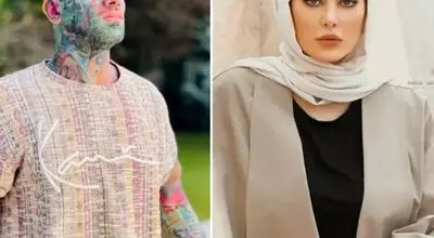 عکس لحظه تتو زدن سحر قریشی در کنار تتلو