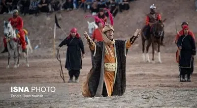 بزرگترین تعزیه میدانی کشور در صحرا رود + تصاویر