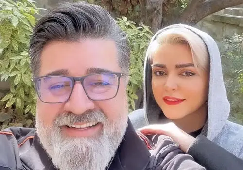 تصویری تازه از مهدی یغمایی و همسرش نگار که توجه بسیاری را جلب کرد!
