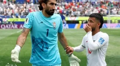 عکس عجیب بیرانوند و قایدی بعد از بازی با بلژیک / ماجرای تعویض لباس قایدی با بازیکن بلژیک