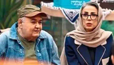 اکبر عبدی و همسرش در کنار فریبا کوثری در خانه سینما