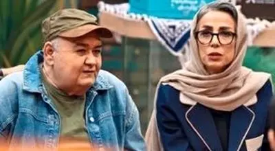 اکبر عبدی و همسرش در کنار فریبا کوثری در خانه سینما