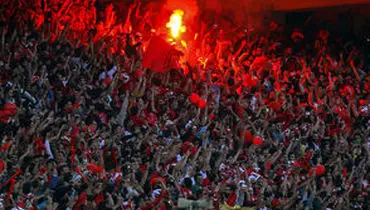 خوشحالی هواداران پرسپولیس پس از گل اول استقلال/ویدیو